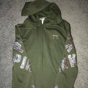 Victoria’s Secret Pink bling zip-up hoodie
